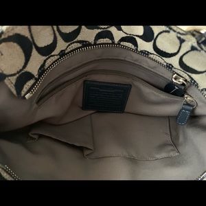 Coach shoulder bag. Label with embossed number.
